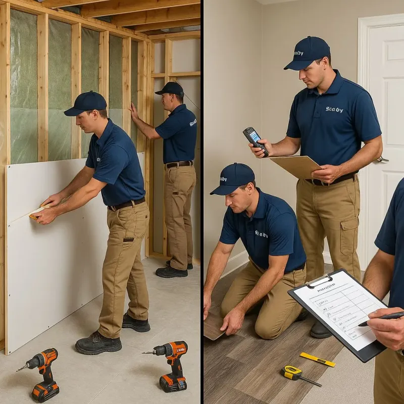 Repairs and Reconstruction process in Fort Polk South, LA